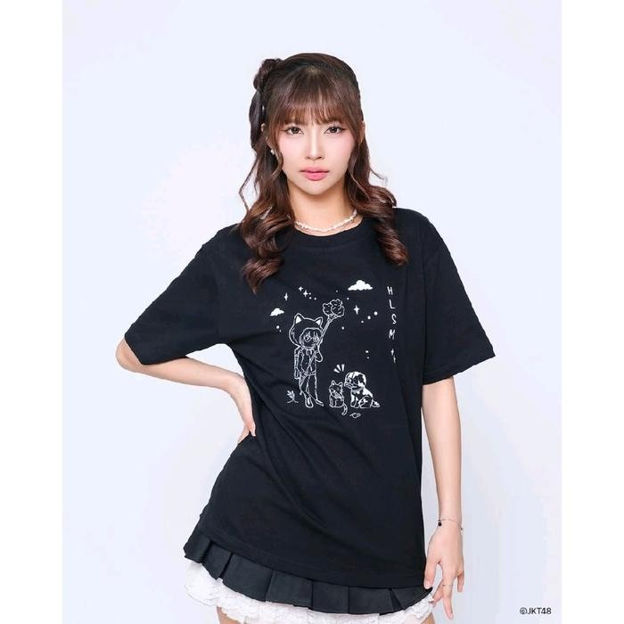 Kaos JKT48 Birthday T-Shirt Helisma Putri (Eli) 2025 - Hitam cotton combed 24s