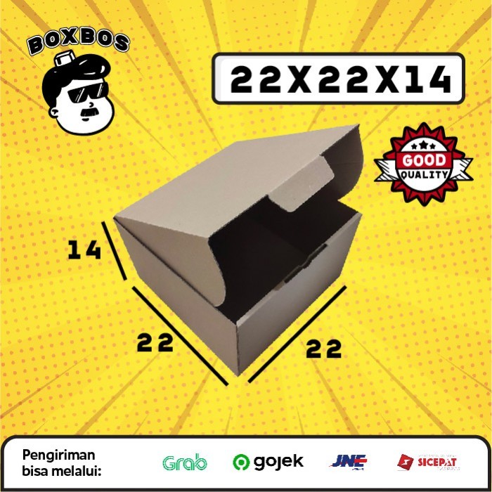 

22x22x14 CM Pizza KARDUS Corrugated Packaging Box packing Diecut