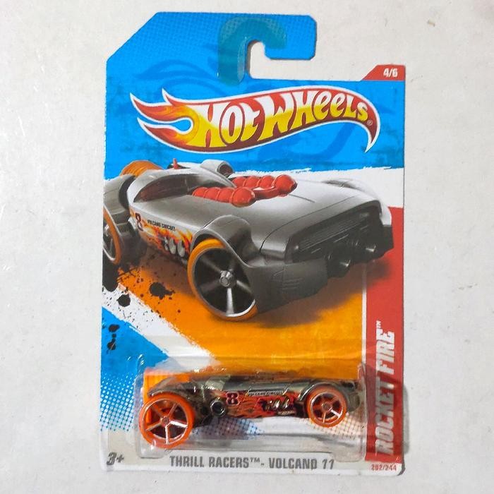 TR99 Hotwheels Hot Wheels RocketFire Rocket Fire dark Chrome 2011 Thrill Racers Volcano rare