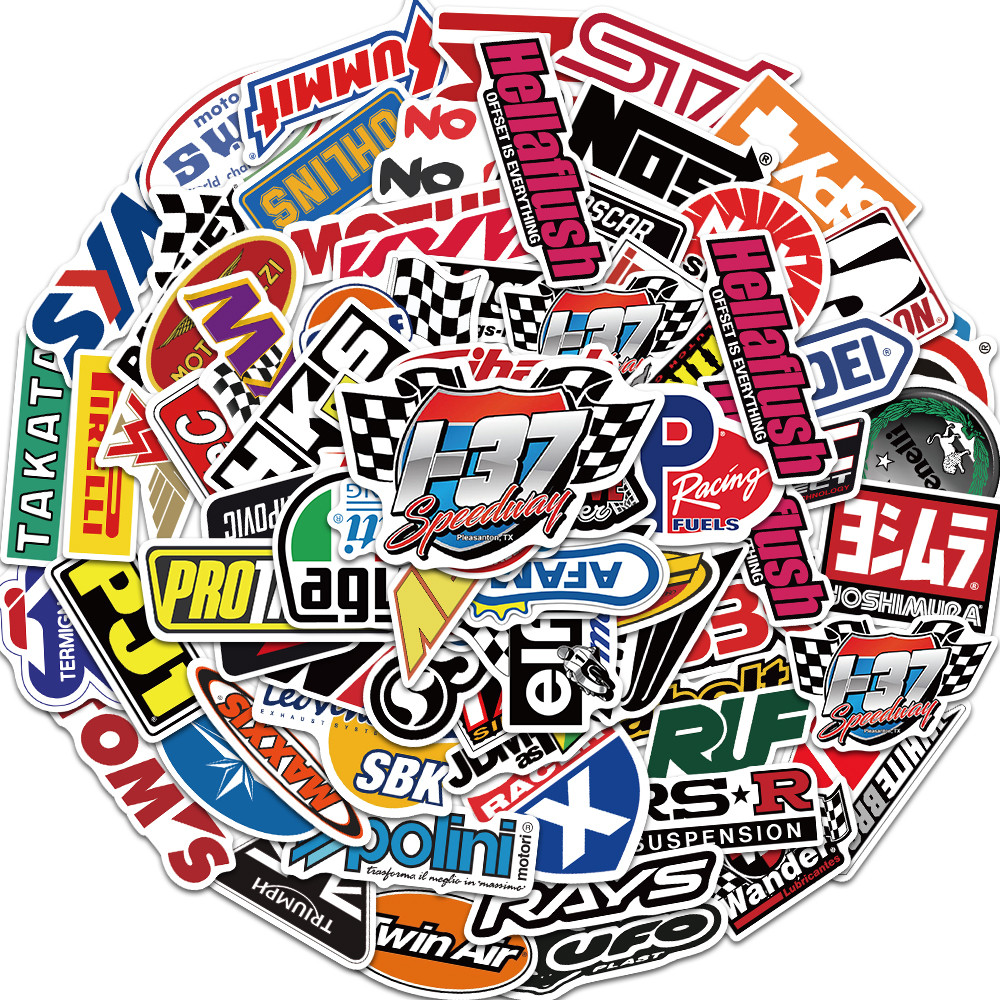 

10/50/100PCS Racing Stickers Dirt bike Automotive Sticker Pack Car Brand Logo Vinyl Stickers Auto Waterproof Stickers