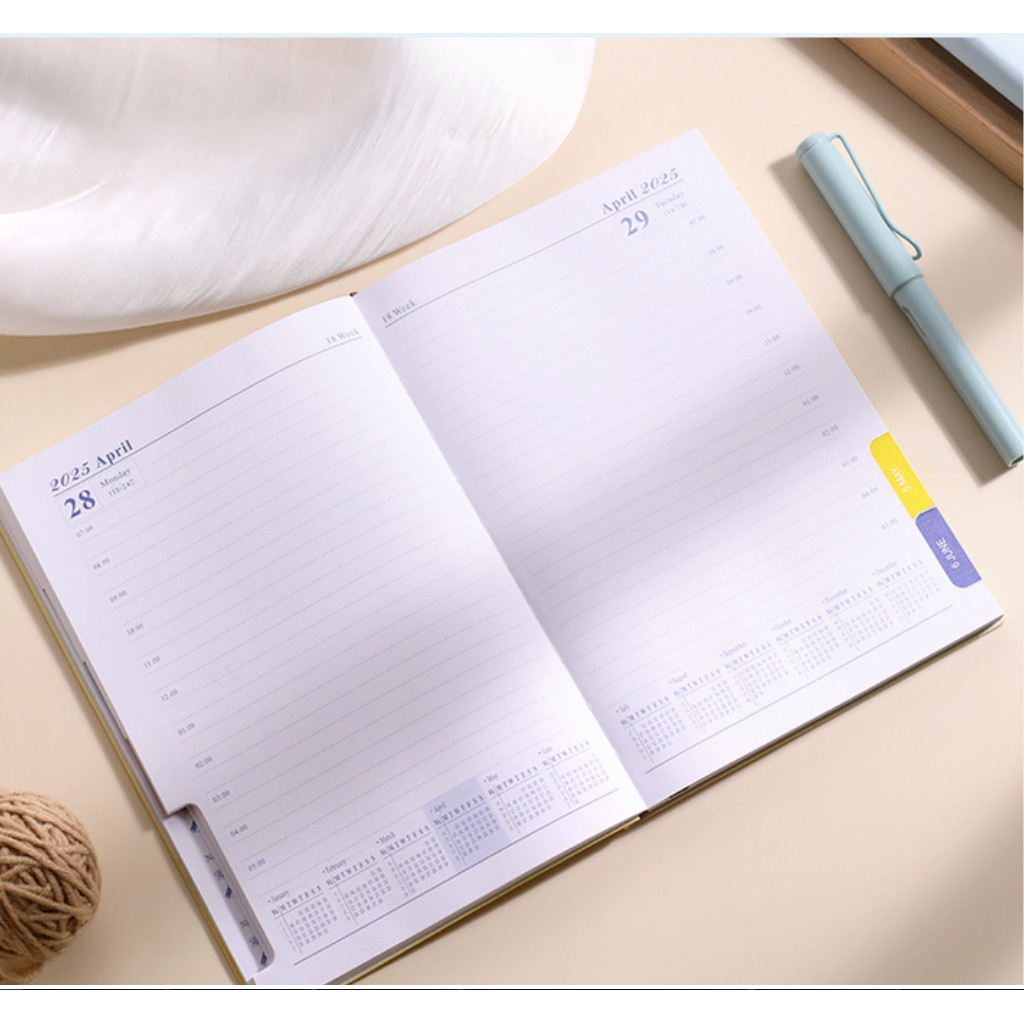 

MilL [COD] 2025 Planner Agenda 160 Sheets 100GSM Notebook A5 Diary Journal Notebook School