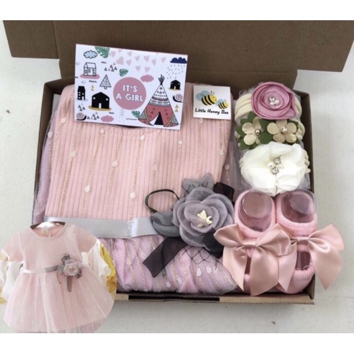 

[Best Seller] HAMPERS BABY GIRL / KADO BAYI / HADIAH BAYI / KADO BAYI CEWEK - Rose pink