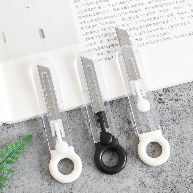 

Pisau Utilitas Transparan / Pembuka Kotak Mini / Pisau kertas transparan sederhana/Pisau Utilitas Lucu Dapat Ditarik dan Dapat Dilepas Portabel