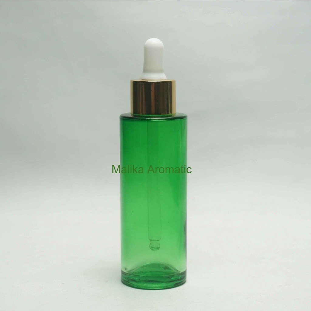 Serum 60 ml RF Hijau Original Pipet Gold Chrome / Botol Pipet Karet / Botol Serum / Botol Kaca Kosme