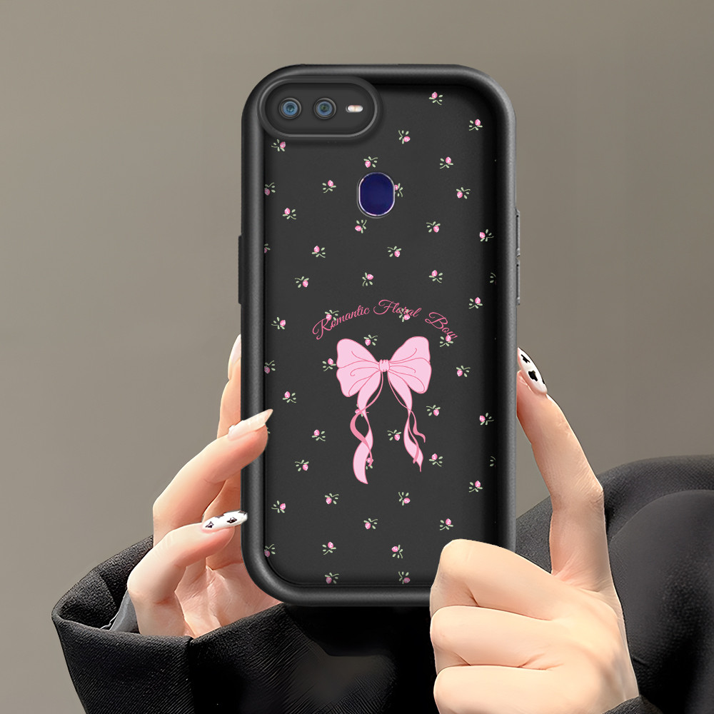 Realme 2 Pro U1 Flower Bow Pattern Lensa inklusif lengkap Soft Silicone Phone Case HP Softcase Casin