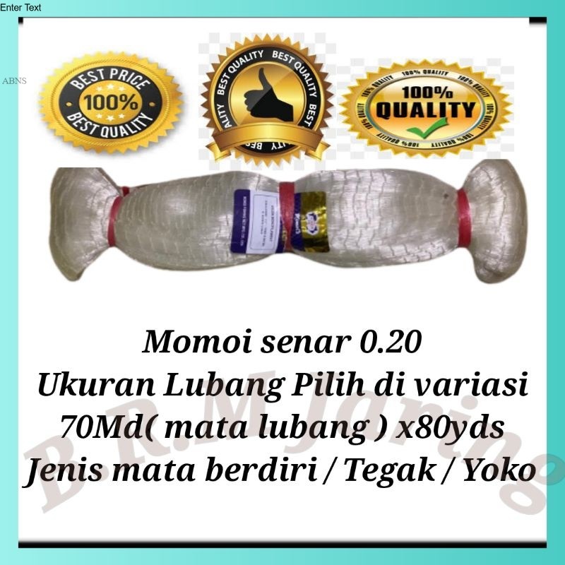 JARING IKAN MOMOI 0.20 70MD X 80YDS YOKO