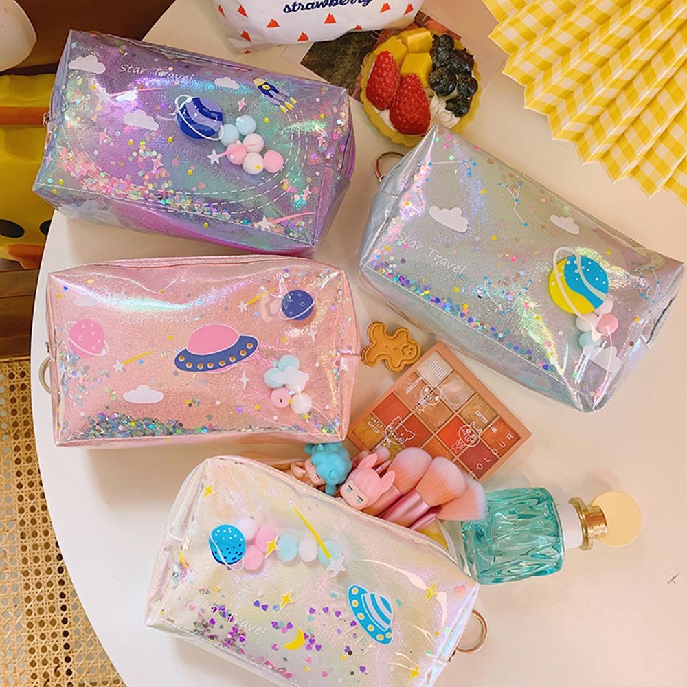 

Star Pencil Case Glitter Large Capacity Pencilcase School Pen Makeup Case Supplies Pencil Bag School Box Pencil Pouch Stationery