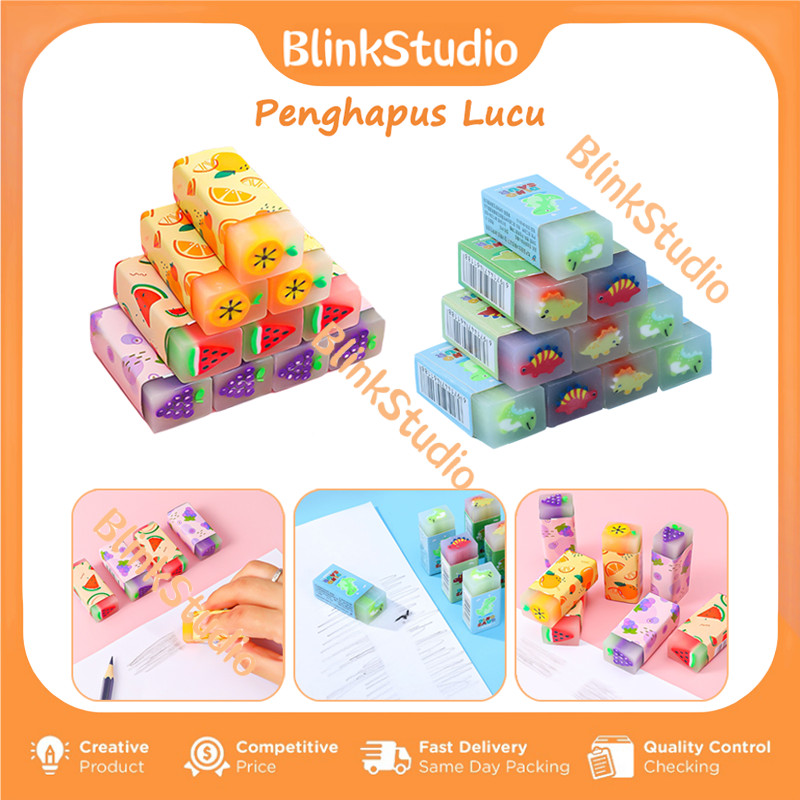 

Penghapus Karakter Dinosaurus/Penghapus Pensil Motif Buah Fruits