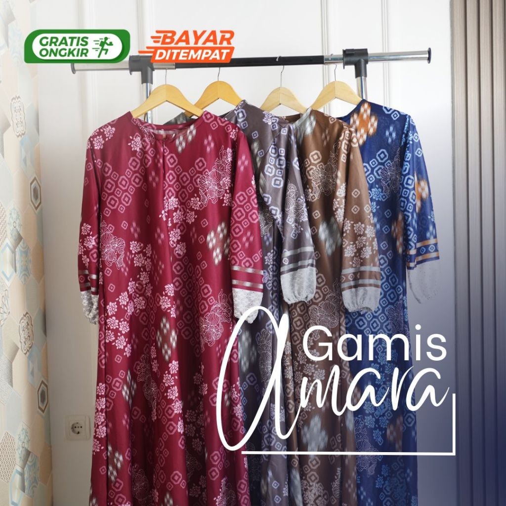 Gamis Amara dress elegan yang nyaman dipakai modis dan kekinian