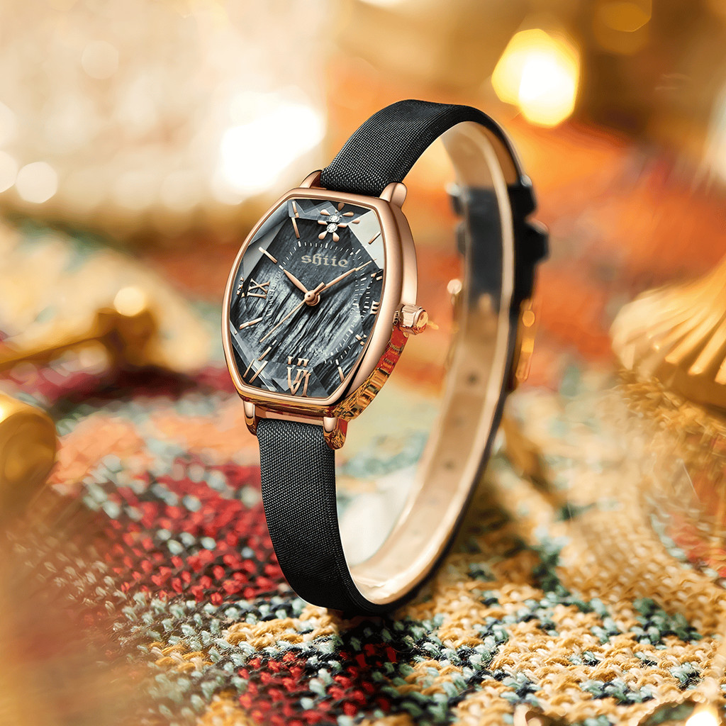 Jam Tangan Wanita Tali Kulit Jam Analog KOREA Vintage Anti Air Water Resistant  CIELO Jam Tangan Wan