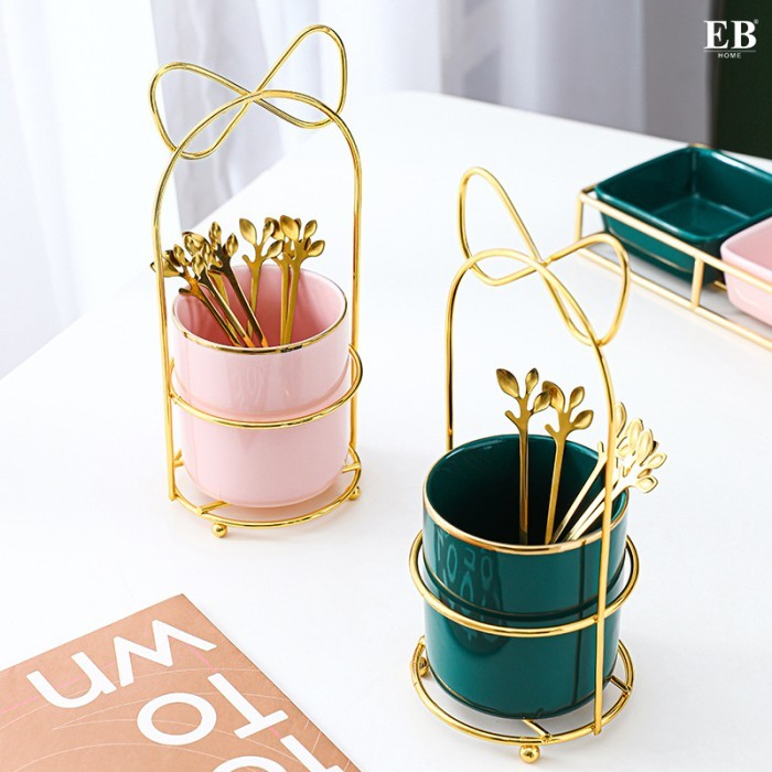 Sendok Garpu Kue Set Korea Cantik Dessert Cafe Buah