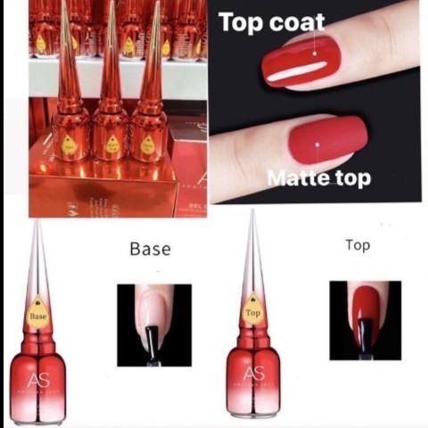 AS GEL 15ml MATTE TOP COAT DIAMOND TOP SOAK OFF GEL TAHAN 2 BULAN - DIAMOND TOP