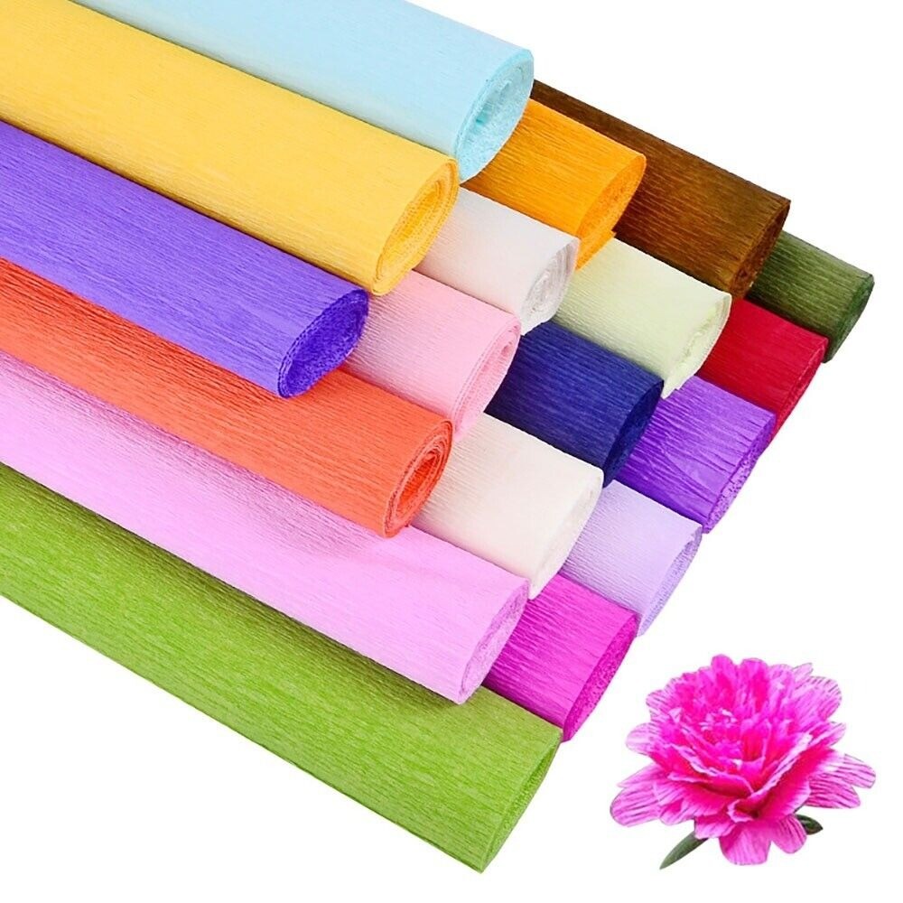 

DIY Crepe Paper Handmade flowers Thickened wrinkled paper Flower Wrapping Bouquet Paper Production material paper Wrapping Paper