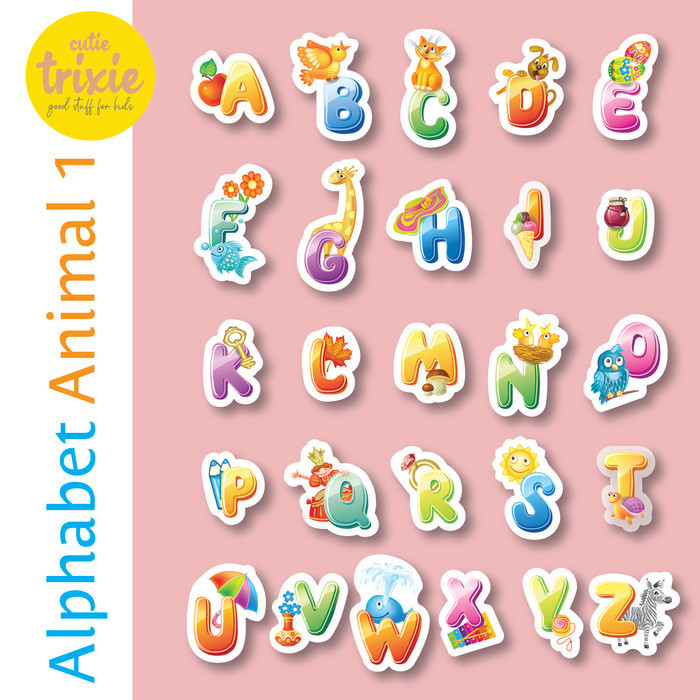 

Sticker Huruf Abjad lucu / animal 1 - STICKER ABJAD