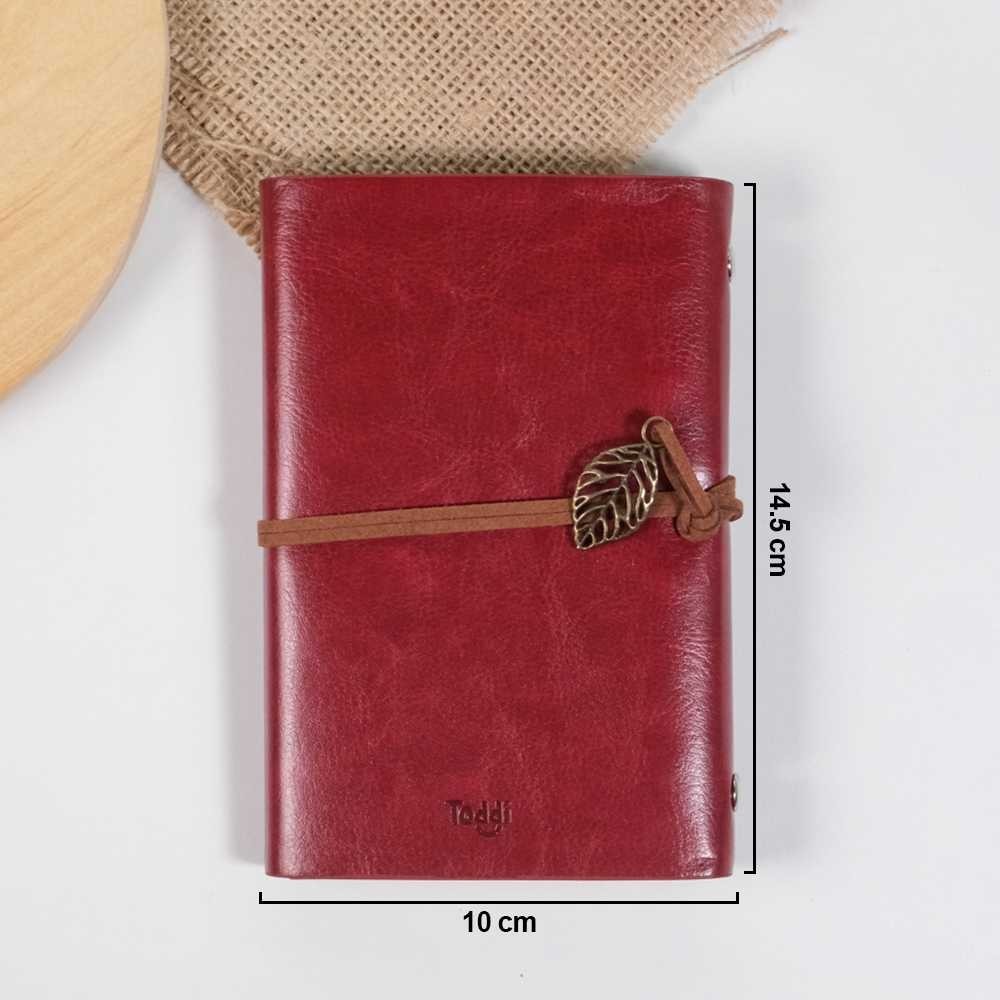 

FMSHOPP Toddi PHANTACI Buku Catatan Binder Kulit Retro Leaf Kertas B7 - BSD666‼️COD‼️