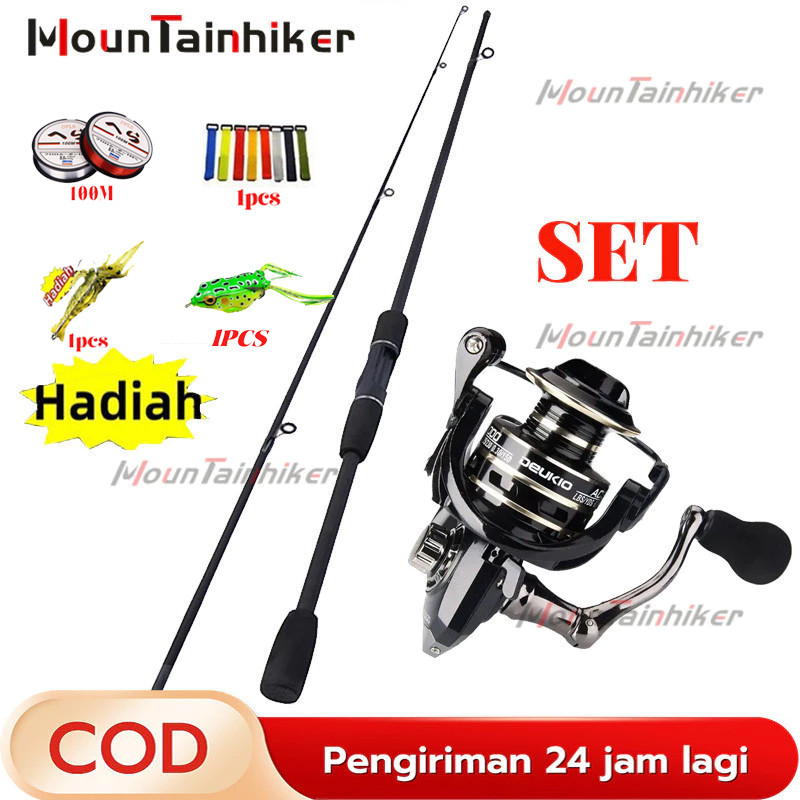 Joran Pancing Set alat pancing lengka Pancing 1.65m 1.8M 2.1M Fishing Rod Spinning Fishing Reel Panc