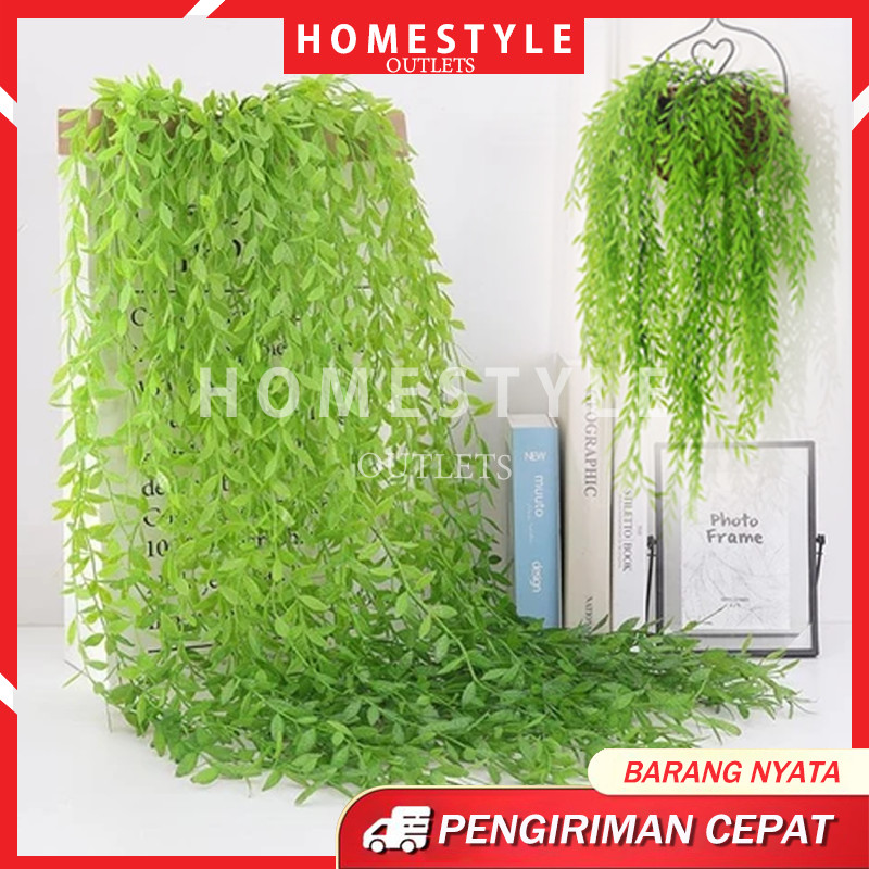 Daun Rambat Palsu Tanaman Hias Indoor Pot Bunga Artificial Dekorasi Hoya Costa Dinding Daun Dekorasi