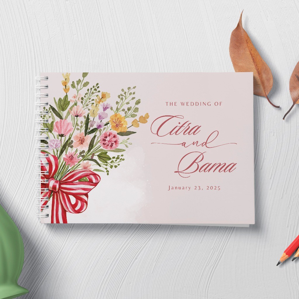 

Aneka Custom Buku Tamu Pernikahan - Soft Cover Guest Book Guestbook Minimalis GBC13