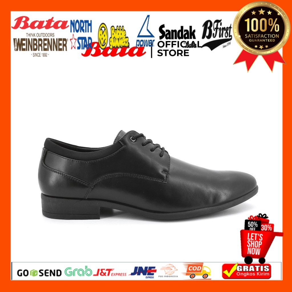 Sandal Bata Sepatu Pria Migel Black - 8216211
