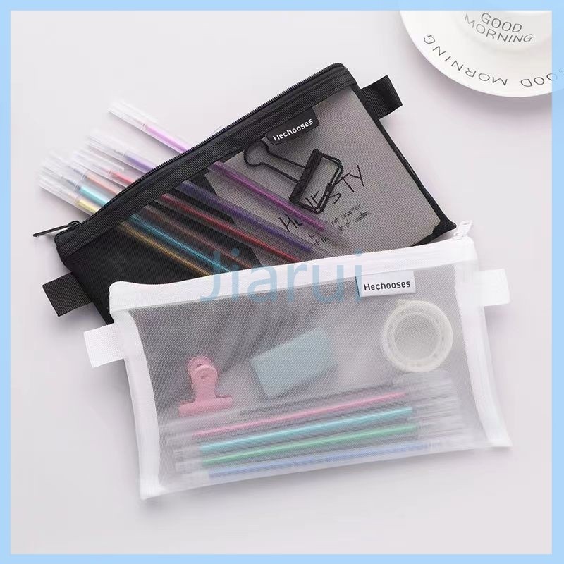 

Jiarui Large-Capacity Transparent Pencil Case Student Stationery Storage Bag/Tas pensil transparan sederhana