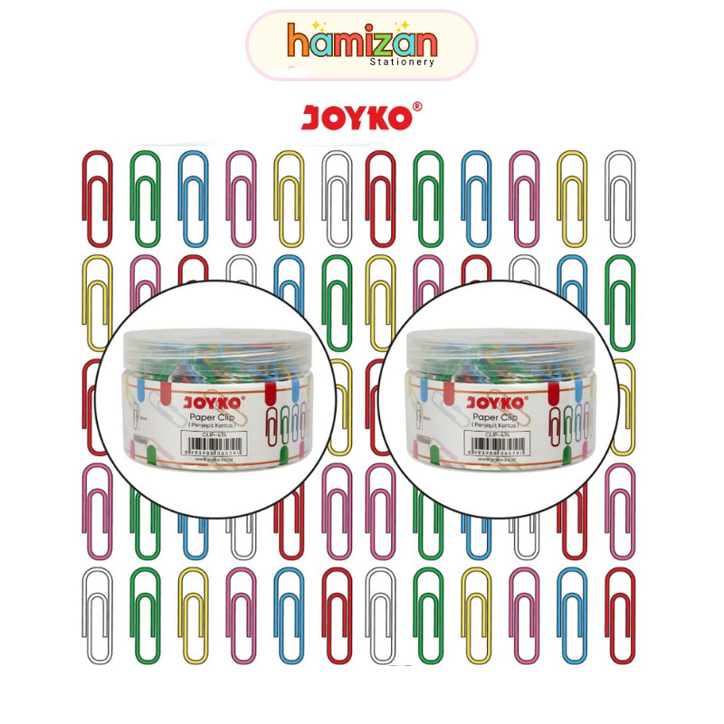 

( 1 drum = 160 pcs ) CLP474 Paper Clip 28mm Warna Warni / Klip Kertas Clip-474 Joyko / Paper Clip Klip Penjepit Kertas Joyko CLIP-474 - 160 Pcs Murah Berkualitas
