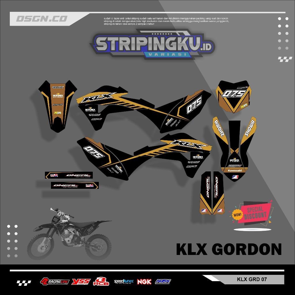 Striping Stiker Decal Klx Gordon Fullbody KLX GORDON 07
