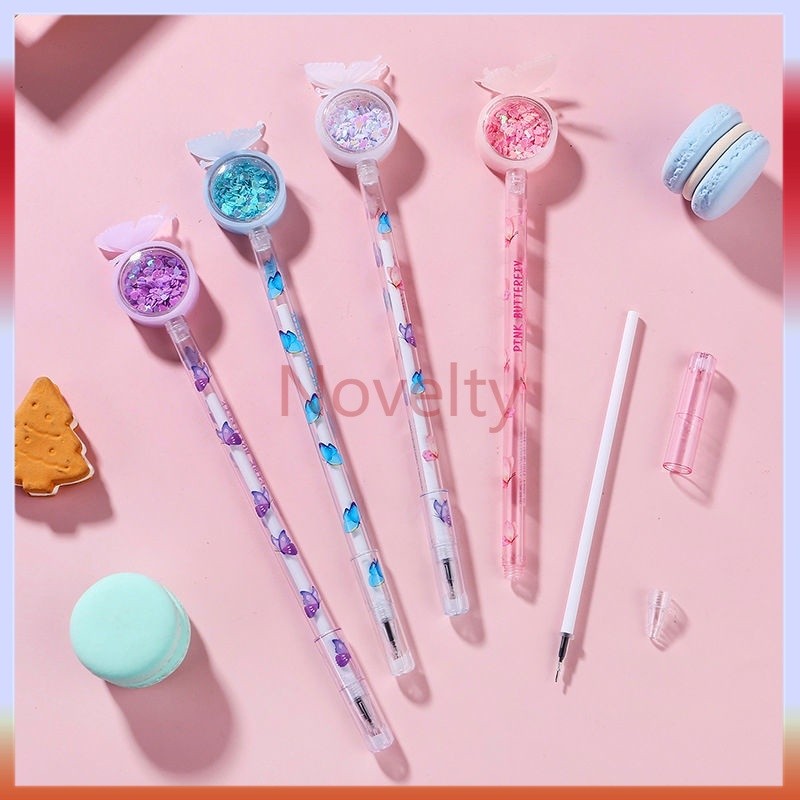 

Novelty Pulpen gel lucu / Pen Glitter Gel Tinta Hitam Lucu / 0.5