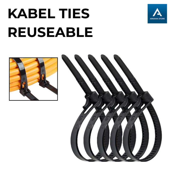 

kabel ties besar zip cable organizer reusable panjang 15 cm 100 pcs