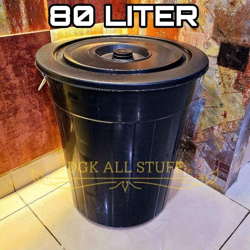 GL78MR Tong Gentong Ember Bak Bertutup Tutup Air Mandi Sampah Outdoor BESAR Jumbo Serbaguna Plastik 