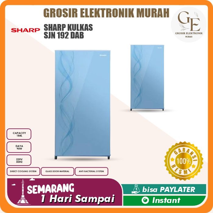 KULKAS SHARP 192 SJ-N192D-SB / SJN 192 LEMARI ES 1 PINTU