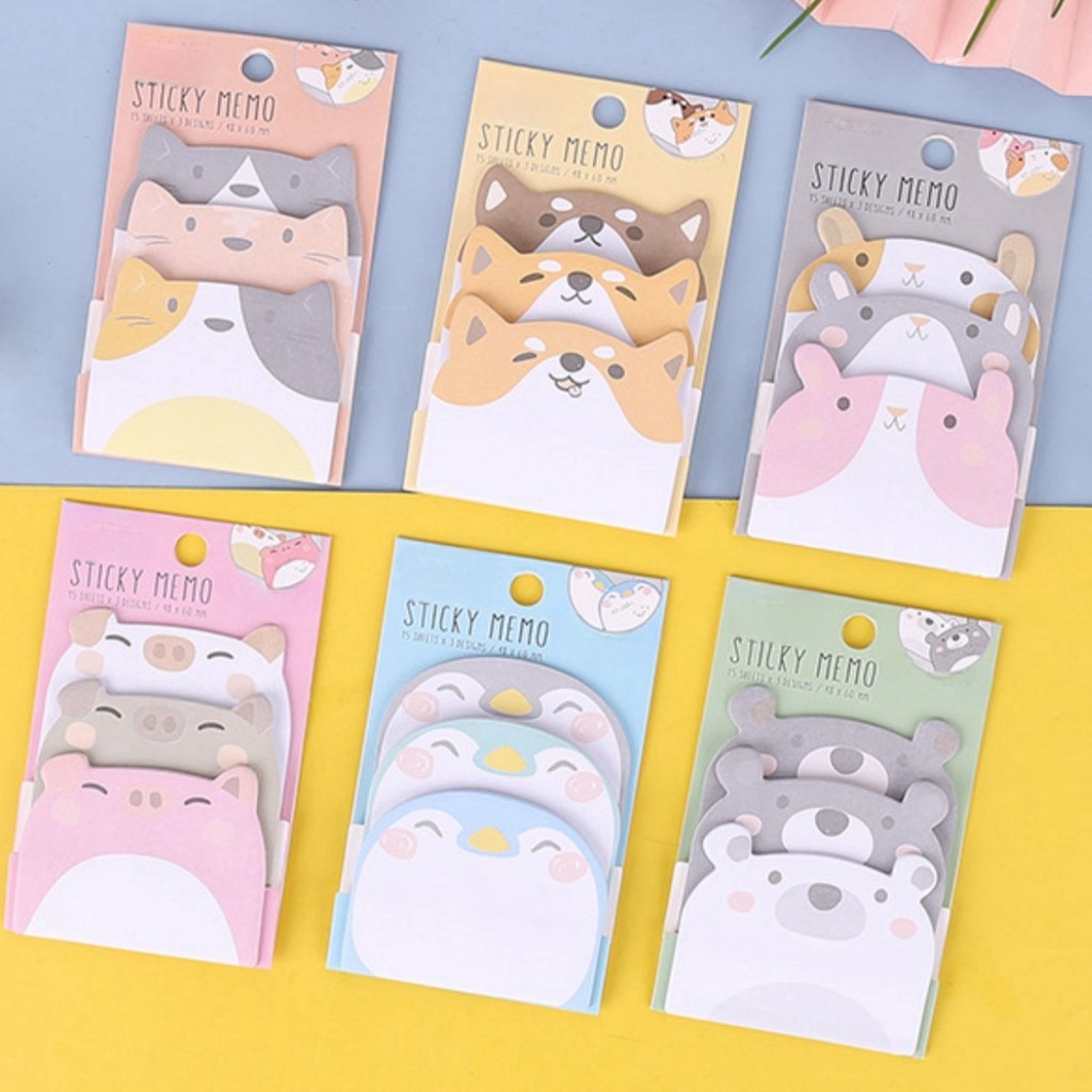 

Kawaii Animals Party 3 Layers Sticky Notes Memo Pad To Do List Planner Sticker Notepad Cute Office Decoration Stationery Korean