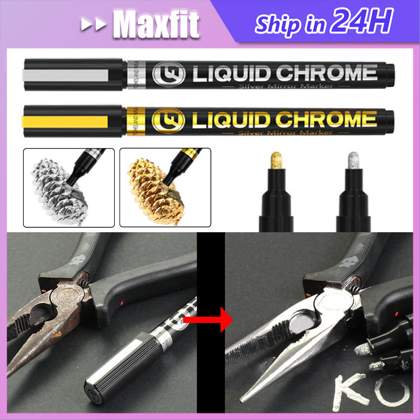 

Spidol Chrome Paint Marker Permanent Gold Silver - Paint Gundam Model Kit Spidol Permanen Waterproof Anti Karat Murah Berkualitas