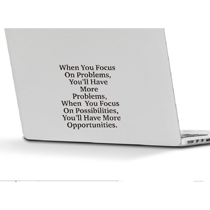 Stiker Laptop Helm Motor Mobil Kata Quotes When You Focus Inspirasi - Putih