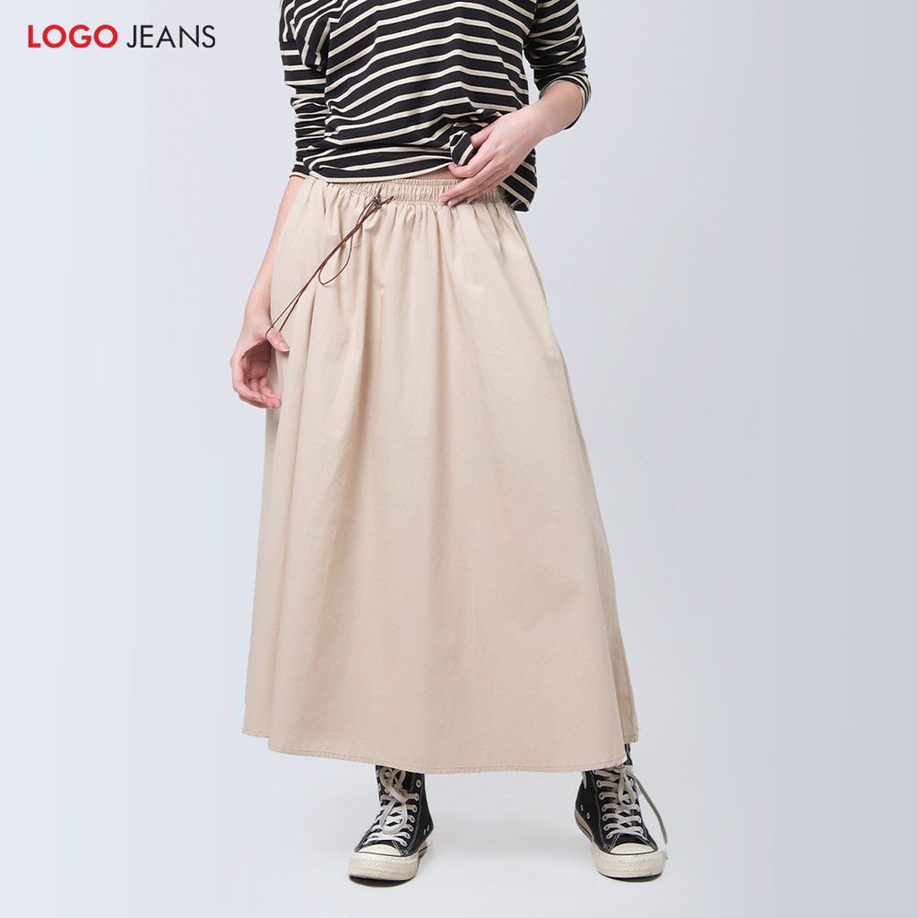 Logo Jeans Rok Panjang Montha Khaki 53042L5KH