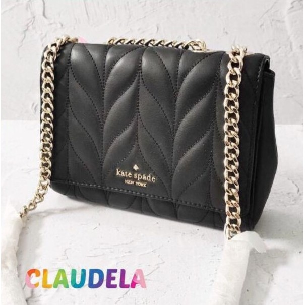 KATE SPADE Briar Lane Quilted Emelyn Mini in Black Leather