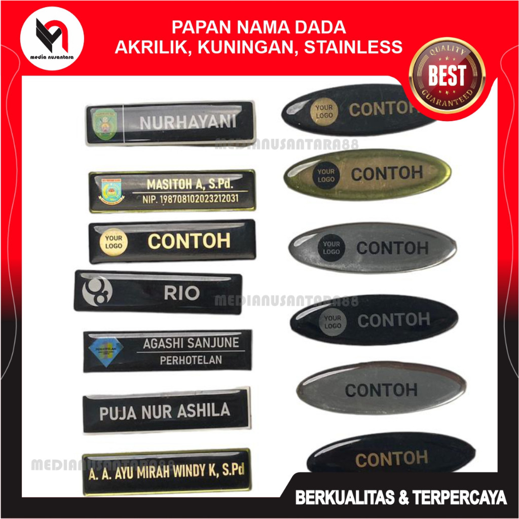 

PAPAN NAMA DADA / Nametag