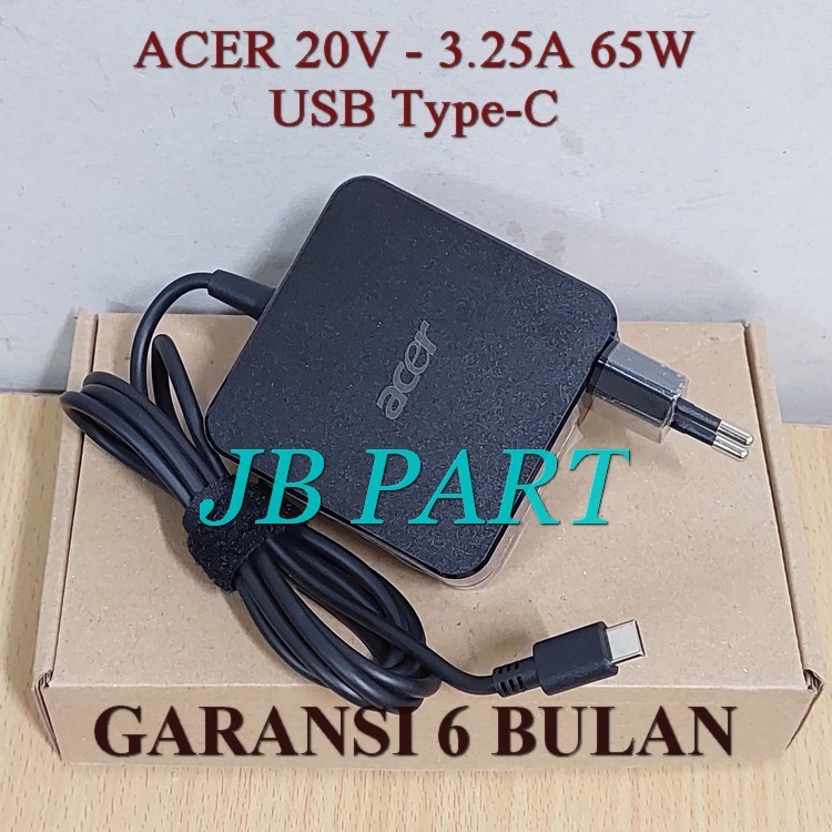 Adaptor Charger 65W For Acer Aspire 5 Spin 14 A5SP14 A5SP14-51MTN 20V 3.25A Type-C -JBPART