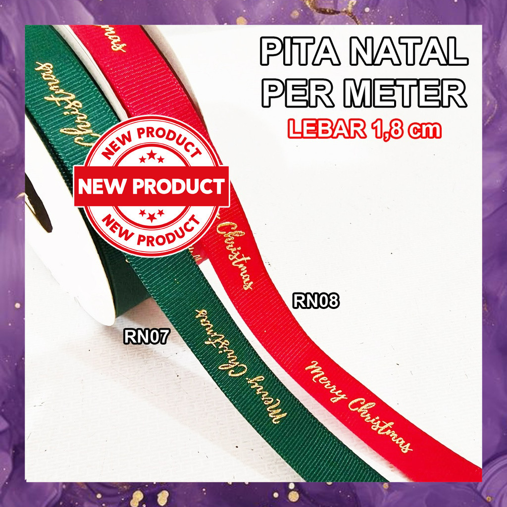 

(SBA) Pita NATAL Gross Grain 1,5 CM Kado Parcel Hampers Hiasan Cake Hijau YY0712A4
