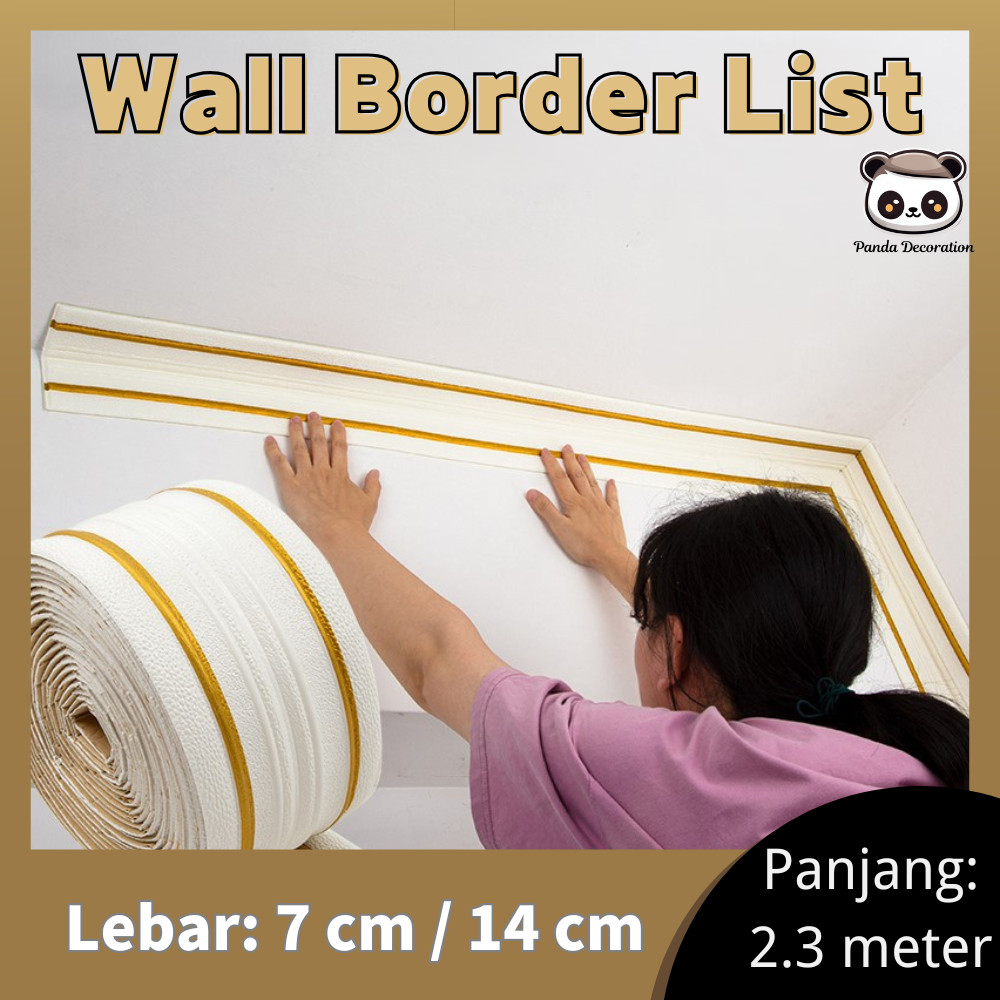 2.3 Meter Wall Border List /  Foam 3D List / 3D Wallpaper List Foam Stiker Dinding