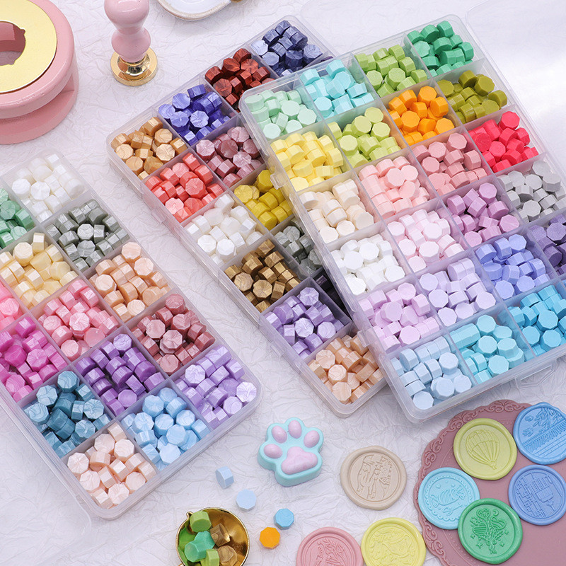 

Boxed Ancient Sealing Wax Stamp10/15/24 Colors Colorful Wax Beads DIY Birthday Party Invitation Decoration Gift Card Making Tool
