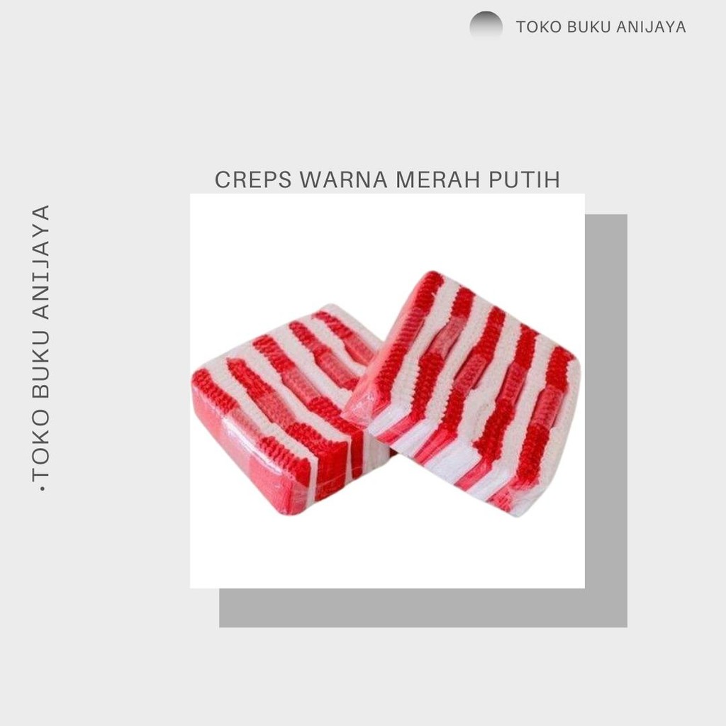 

KERTAS CREPS WARNA MERAH PUTIH 1PACK Toys