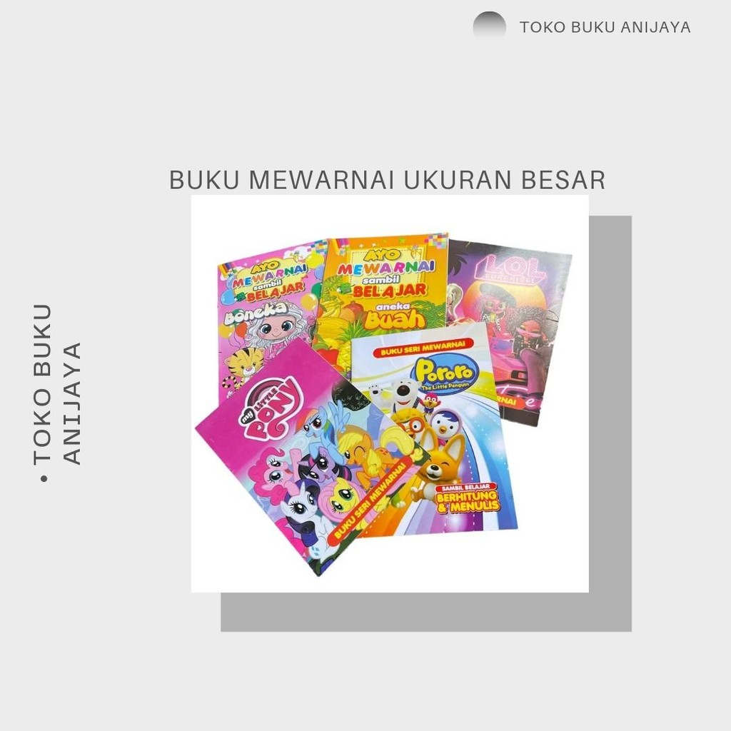 

BUKU MEWARNAI UKURAN BESAR 2PCS BERKUALITAS TERBAIK Books