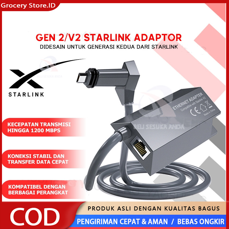 Adapter Lan Starlink V2/Gen 2 STARLINK ETHERNET ADAPTER / LAN / RJ45  Starlink Internet Satelit