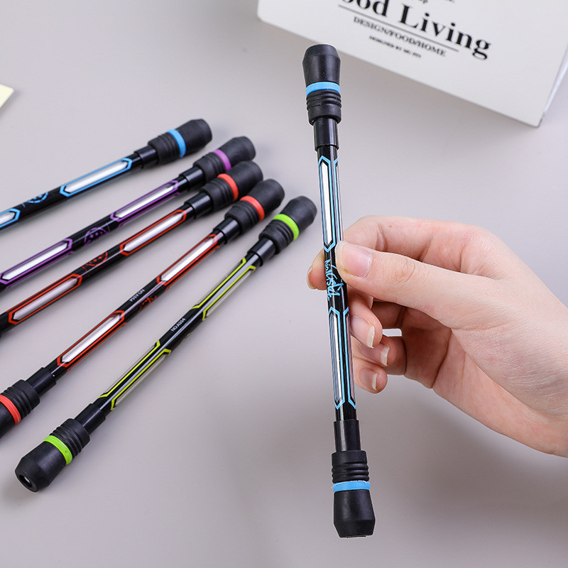 

4/2Pcs Creative Spinning Pen Hand Spinner Toy Adult Kids Stress Relieve Rotating Anti Slip Writing Pens 0.5mm Student Stationary