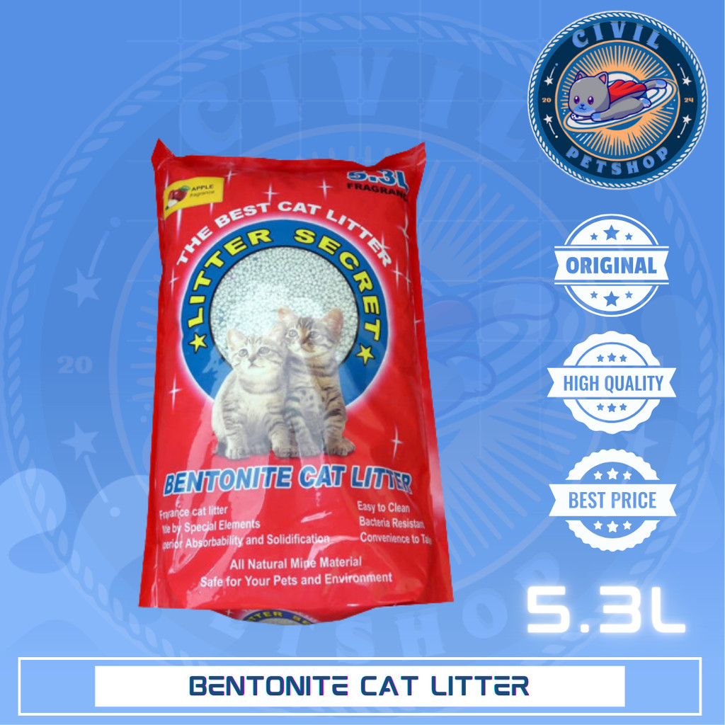 Pasir Bentonite Cat Litter Secret 5.3 Liter