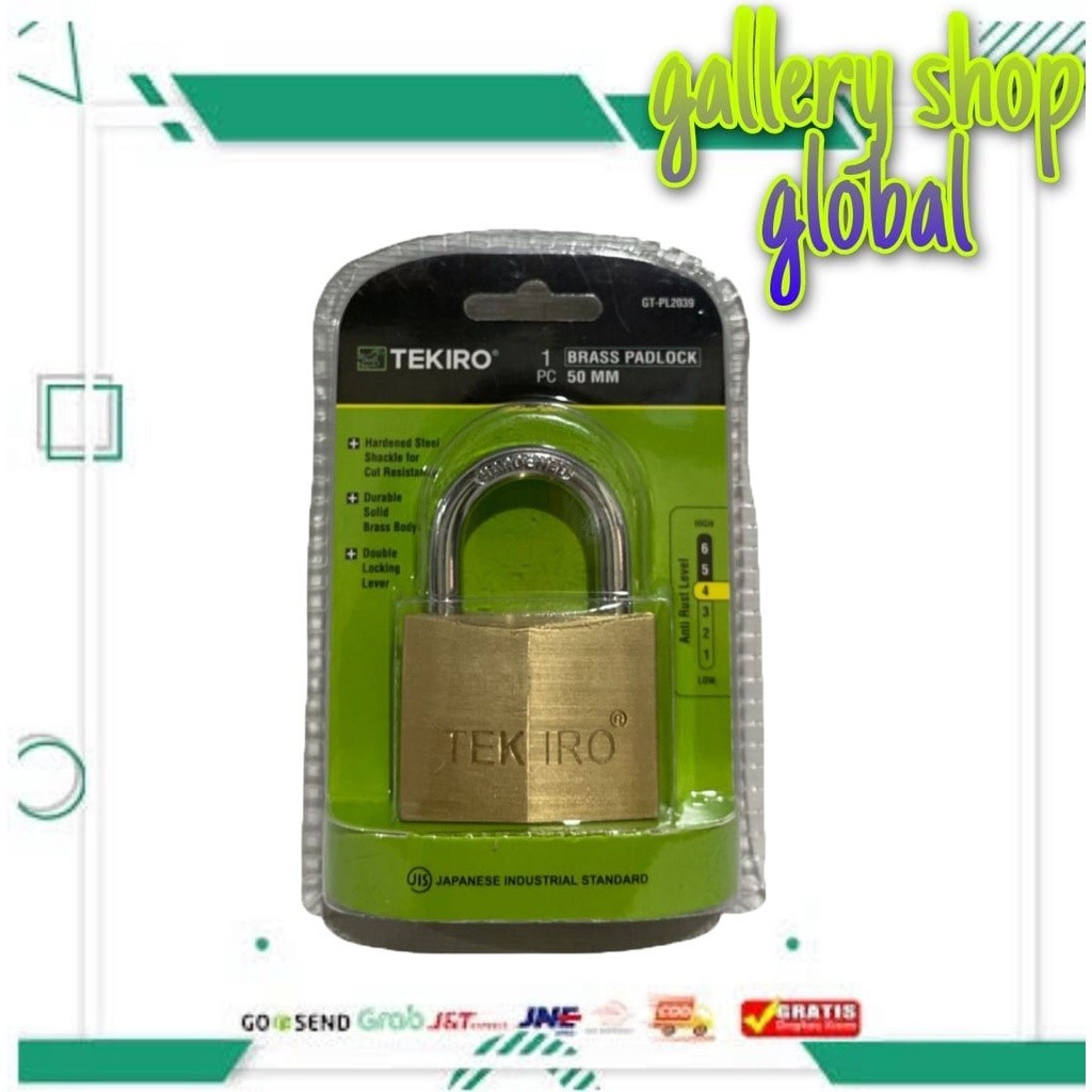 Tekiro Kunci Gembok PADLOCK 50 mm Gembok KUNINGAN Tekiro Termurah