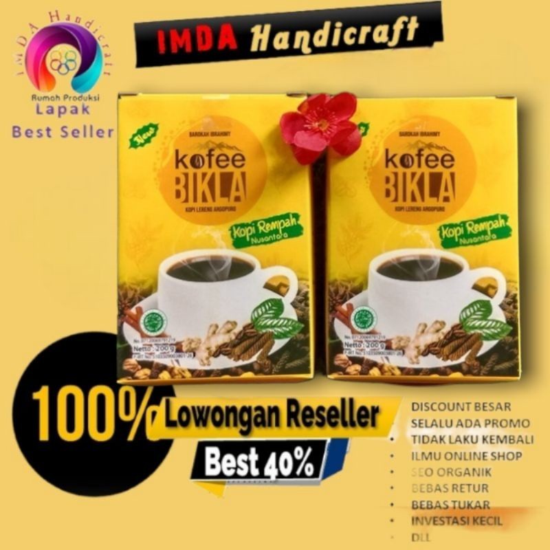 

IMDA HANDICRAFT PAKET 2 PCS KOPI BIKLA REMPAH kopi Lereng Argopura BOX 20 SACHET