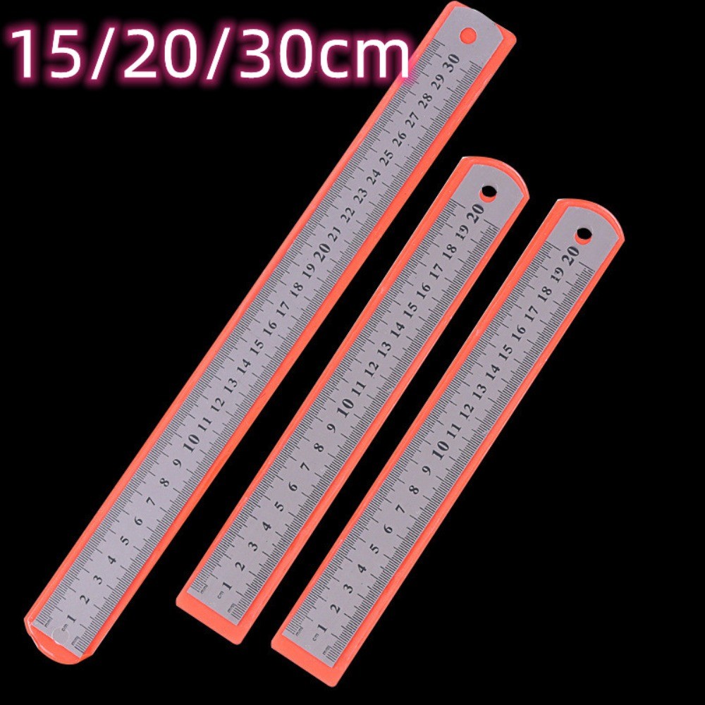 

2pcs 15/20/ 30cm Stainless Steel Rulers for Stationery School Office Supplies Measuring Straight Ruler Whole