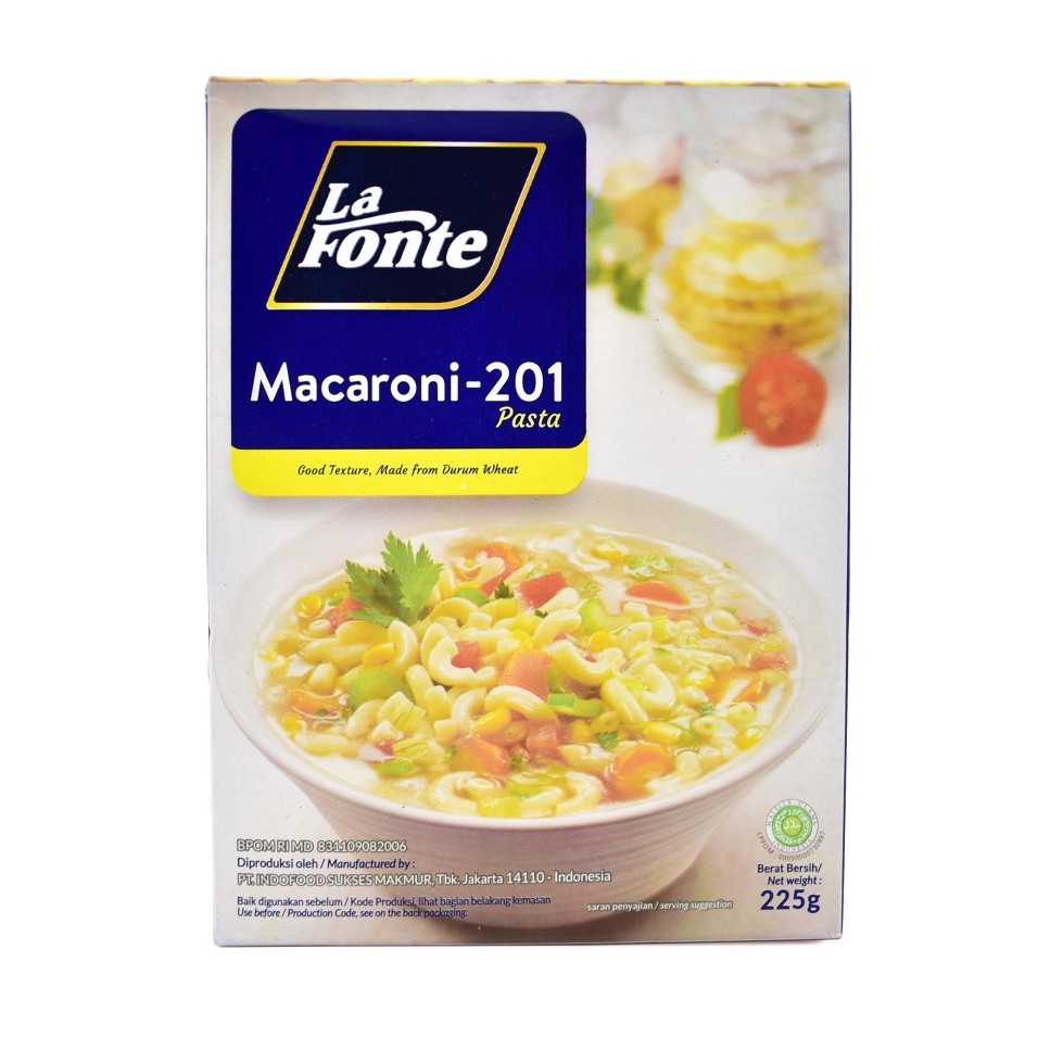 

NEW ITEM LA FONTE MACARONI GOBETTI 201 225G BAHAN MASAK