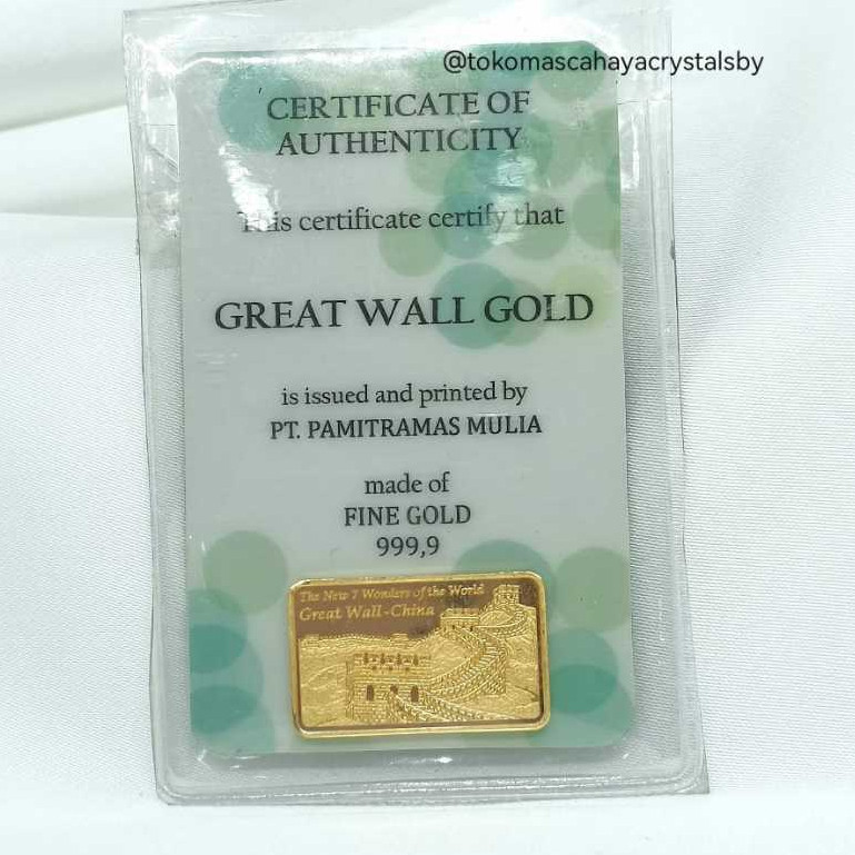 Logam Mulia Emas LM King Halim 5 gram 7 Wonders of the World, The Great Wall Of China